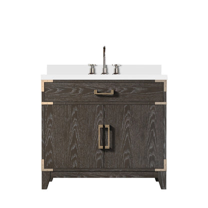 Laurel 36 in W x 22 in D Brown Oak Single Bath Vanity