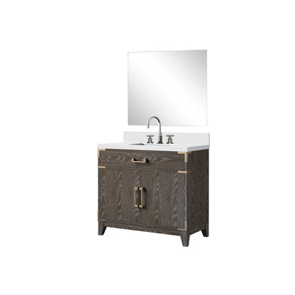 Laurel 36 in W x 22 in D Brown Oak Single Bath Vanity