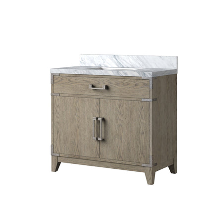 Laurel 36 in W x 22 in D Grey Oak Single Bath Vanity