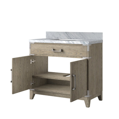 Laurel 36 in W x 22 in D Grey Oak Single Bath Vanity
