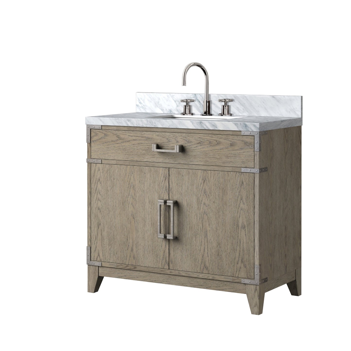 Laurel 36 in W x 22 in D Grey Oak Single Bath Vanity