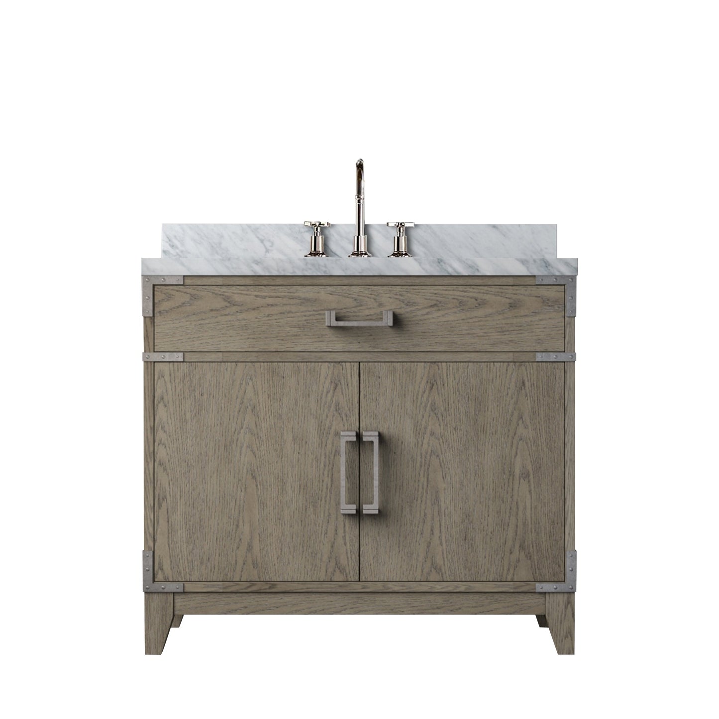 Laurel 36 in W x 22 in D Grey Oak Single Bath Vanity