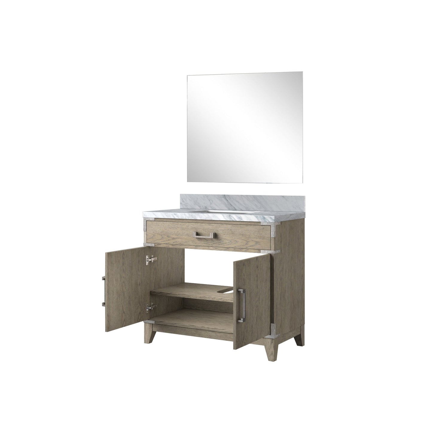 Laurel 36 in W x 22 in D Grey Oak Single Bath Vanity