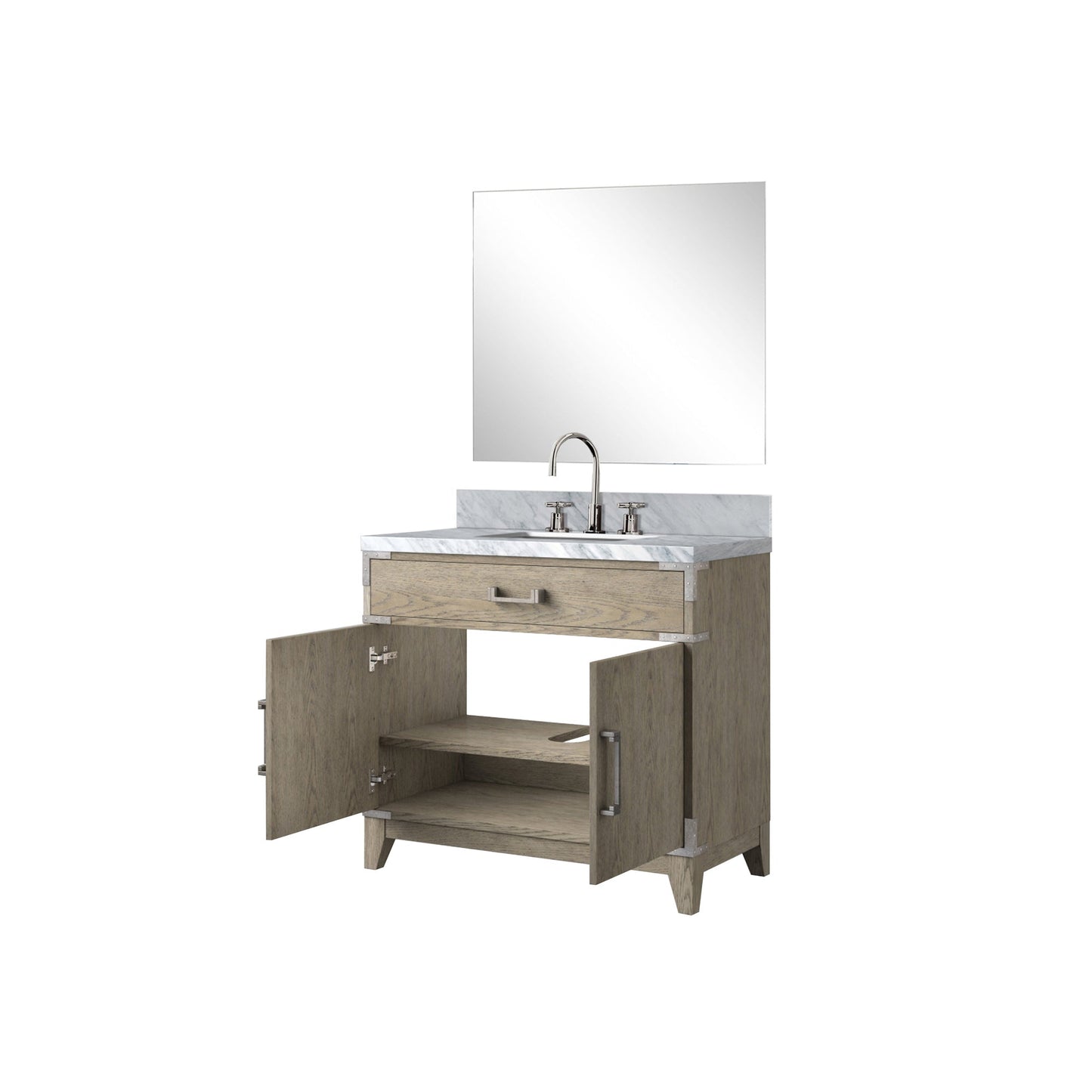 Laurel 36 in W x 22 in D Grey Oak Single Bath Vanity