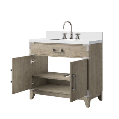 Laurel 36 in W x 22 in D Grey Oak Single Bath Vanity