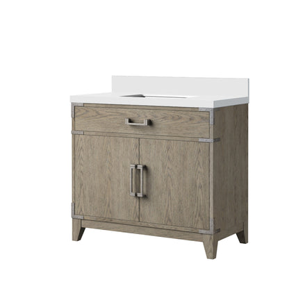 Laurel 36 in W x 22 in D Grey Oak Single Bath Vanity