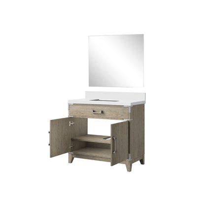Laurel 36 in W x 22 in D Grey Oak Single Bath Vanity