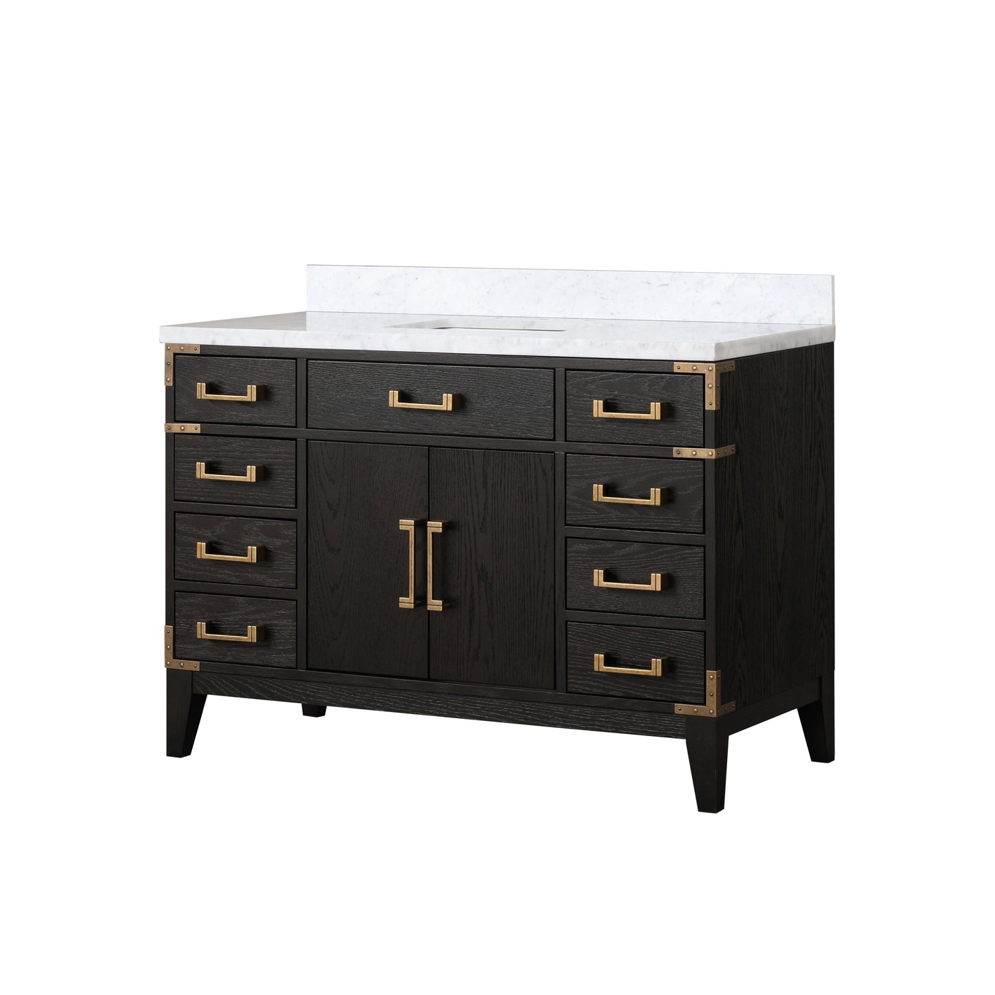 Laurel 48 in W x 22 in D Black Oak Single Bath Vanity