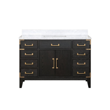 Laurel 48 in W x 22 in D Black Oak Single Bath Vanity