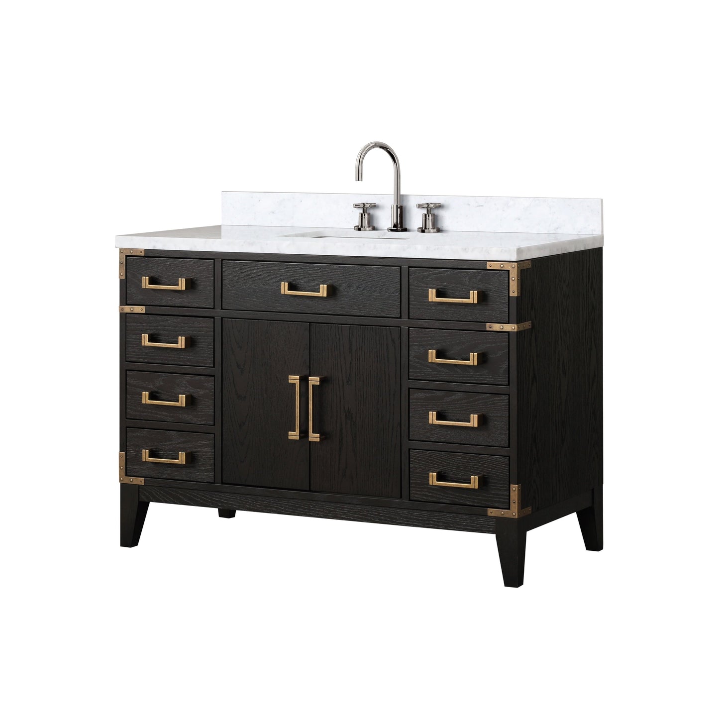 Laurel 48 in W x 22 in D Black Oak Single Bath Vanity