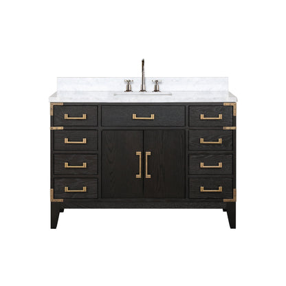 Laurel 48 in W x 22 in D Black Oak Single Bath Vanity