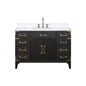 Laurel 48 in W x 22 in D Black Oak Single Bath Vanity