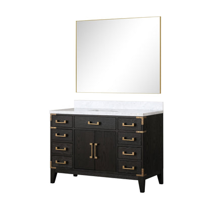 Laurel 48 in W x 22 in D Black Oak Single Bath Vanity