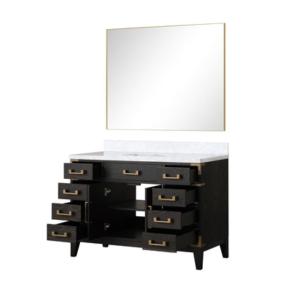 Laurel 48 in W x 22 in D Black Oak Single Bath Vanity