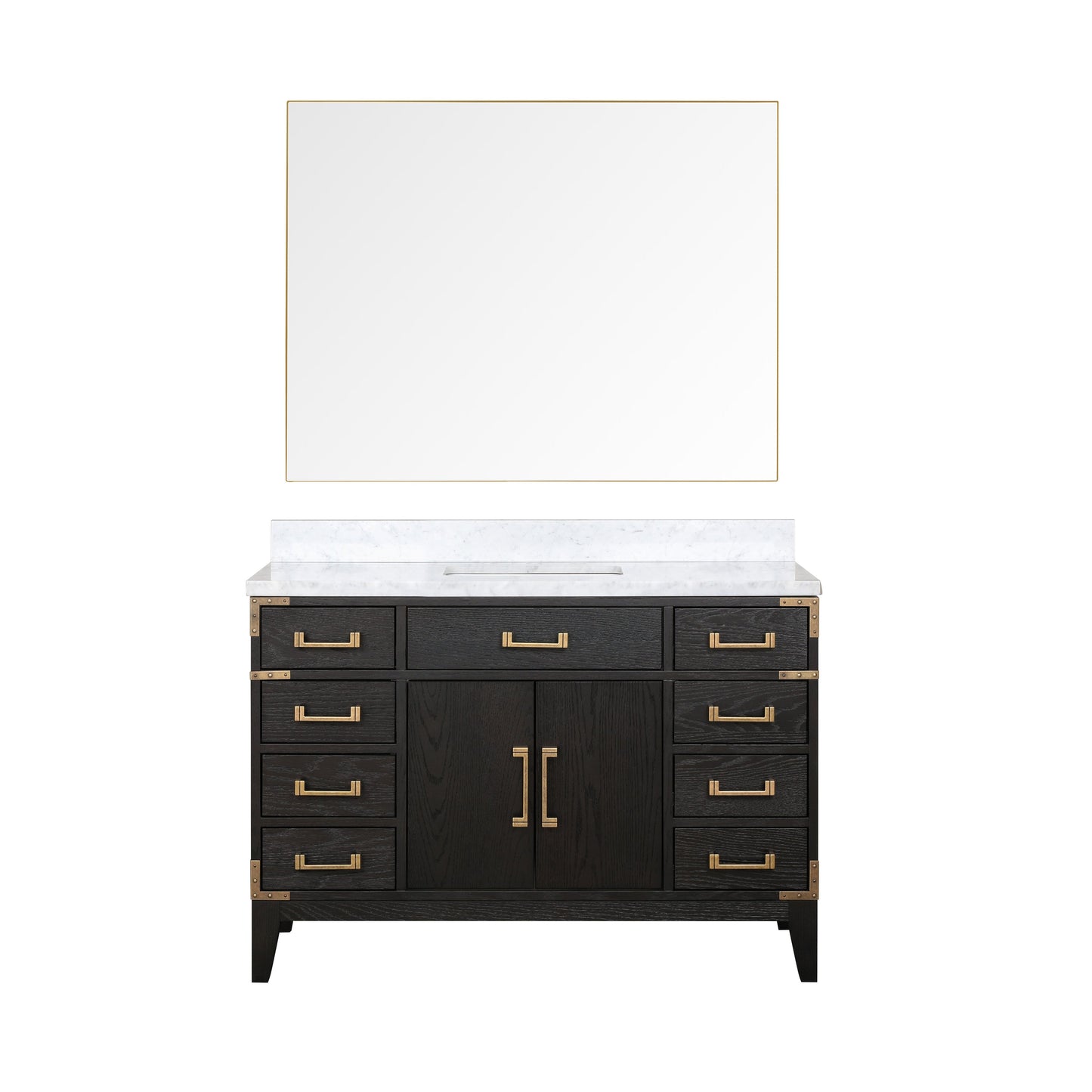 Laurel 48 in W x 22 in D Black Oak Single Bath Vanity