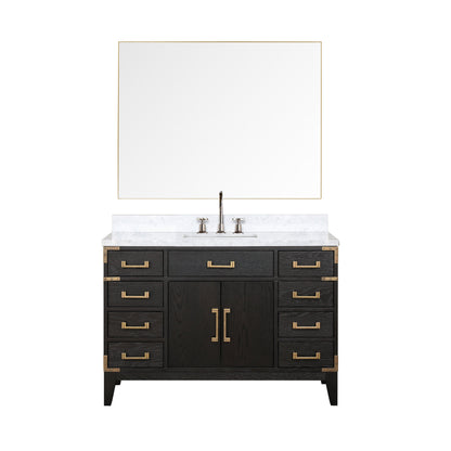 Laurel 48 in W x 22 in D Black Oak Single Bath Vanity