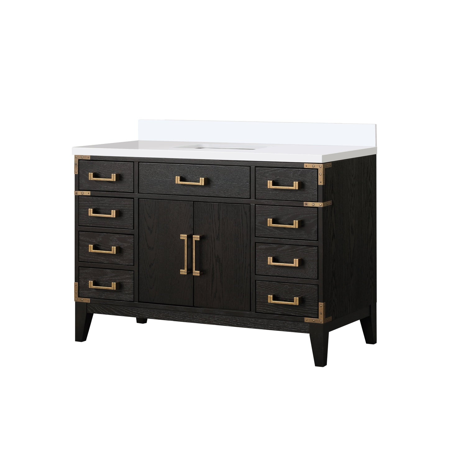 Laurel 48 in W x 22 in D Black Oak Single Bath Vanity