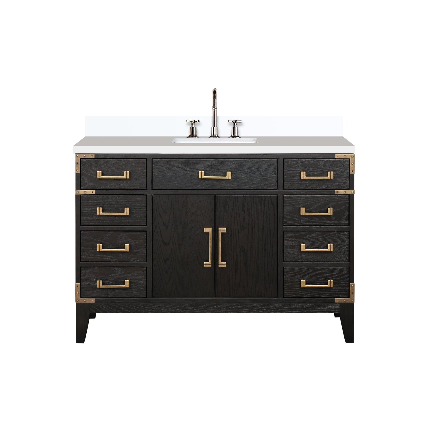 Laurel 48 in W x 22 in D Black Oak Single Bath Vanity