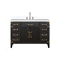Laurel 48 in W x 22 in D Black Oak Single Bath Vanity