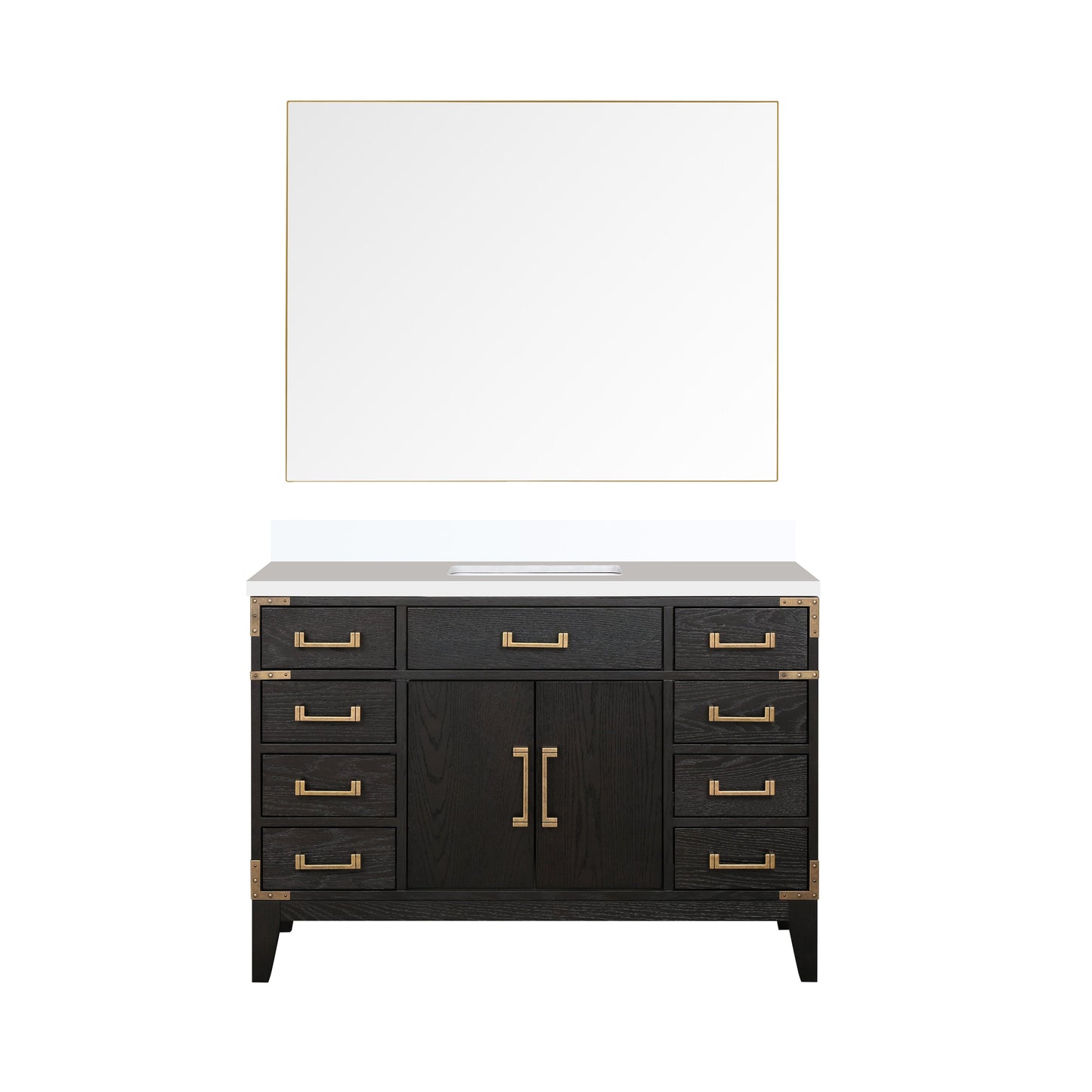Laurel 48 in W x 22 in D Black Oak Single Bath Vanity