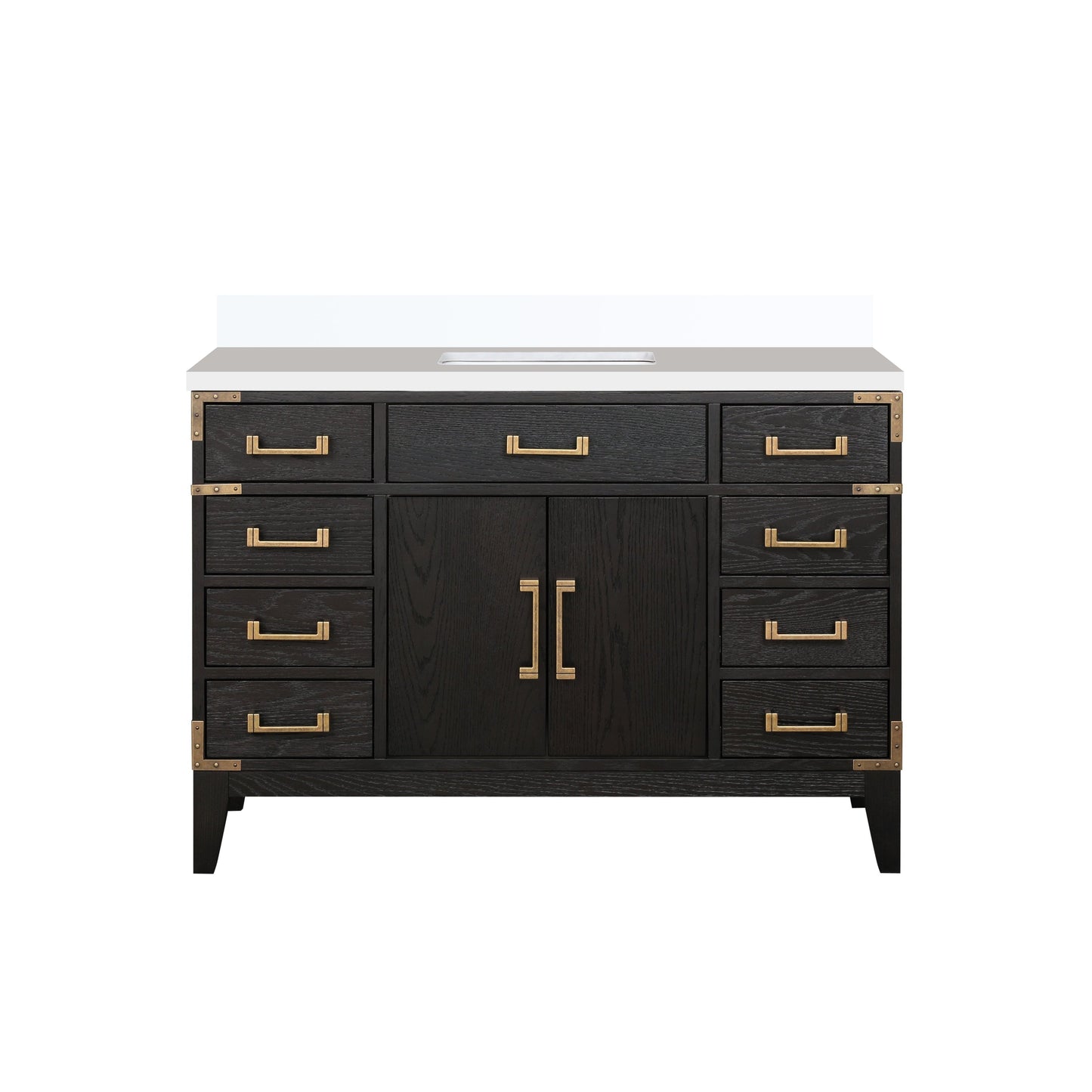 Laurel 48 in W x 22 in D Black Oak Single Bath Vanity