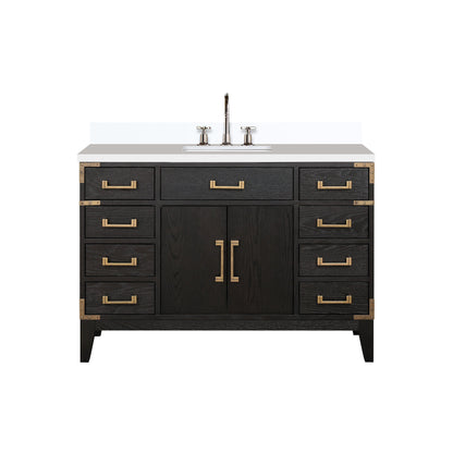 Laurel 48 in W x 22 in D Black Oak Single Bath Vanity