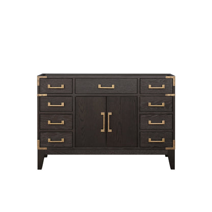 Laurel 48 in W x 22 in D Brown Oak Single Bath Vanity
