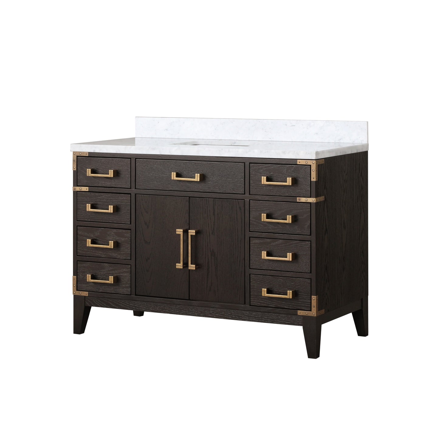 Laurel 48 in W x 22 in D Brown Oak Single Bath Vanity