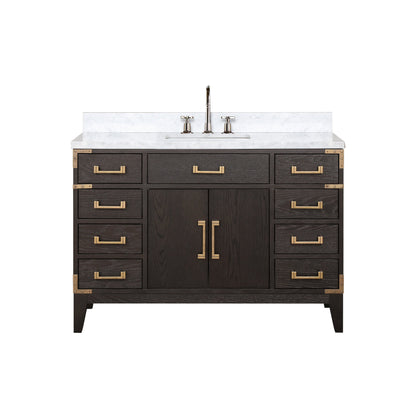 Laurel 48 in W x 22 in D Brown Oak Single Bath Vanity