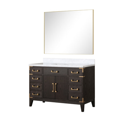 Laurel 48 in W x 22 in D Brown Oak Single Bath Vanity