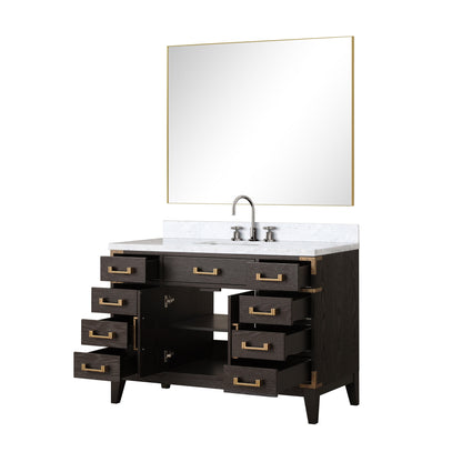 Laurel 48 in W x 22 in D Brown Oak Single Bath Vanity