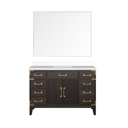 Laurel 48 in W x 22 in D Brown Oak Single Bath Vanity