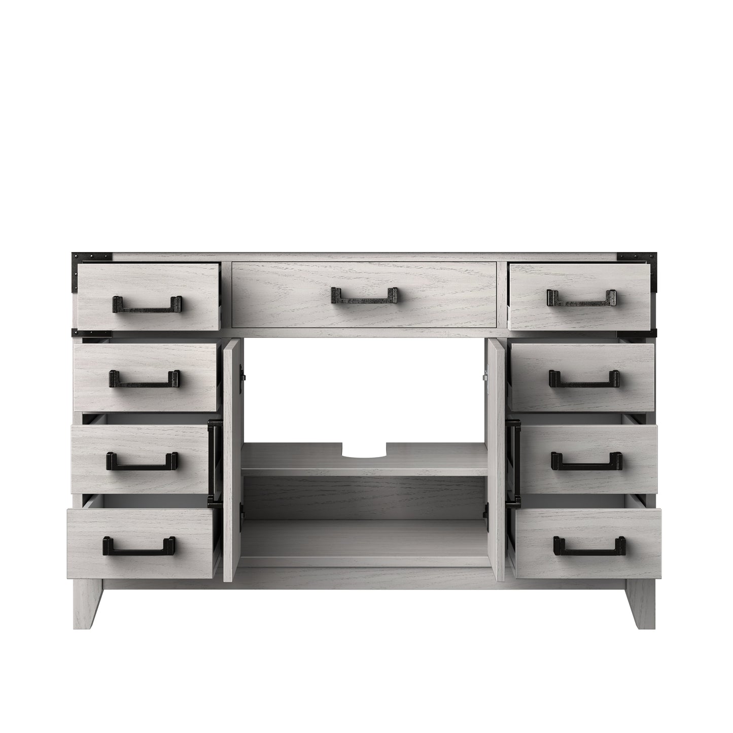 Laurel 48 in W x 22 in D White Oak Single Bath Vanity