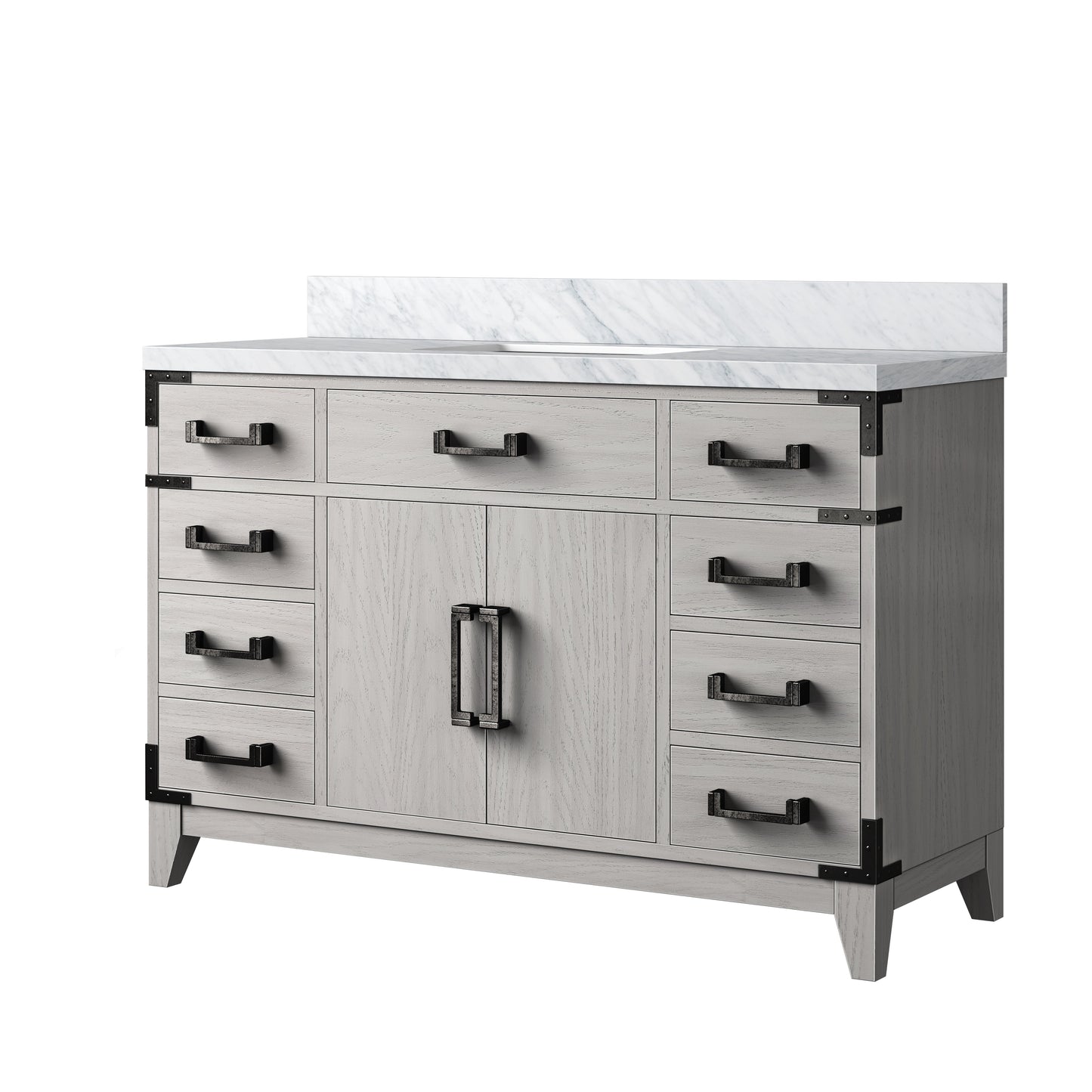 Laurel 48 in W x 22 in D White Oak Single Bath Vanity