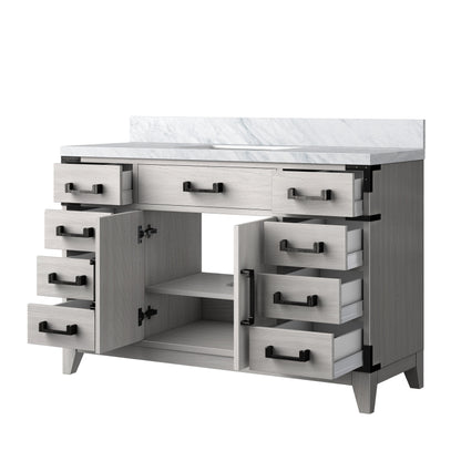 Laurel 48 in W x 22 in D White Oak Single Bath Vanity