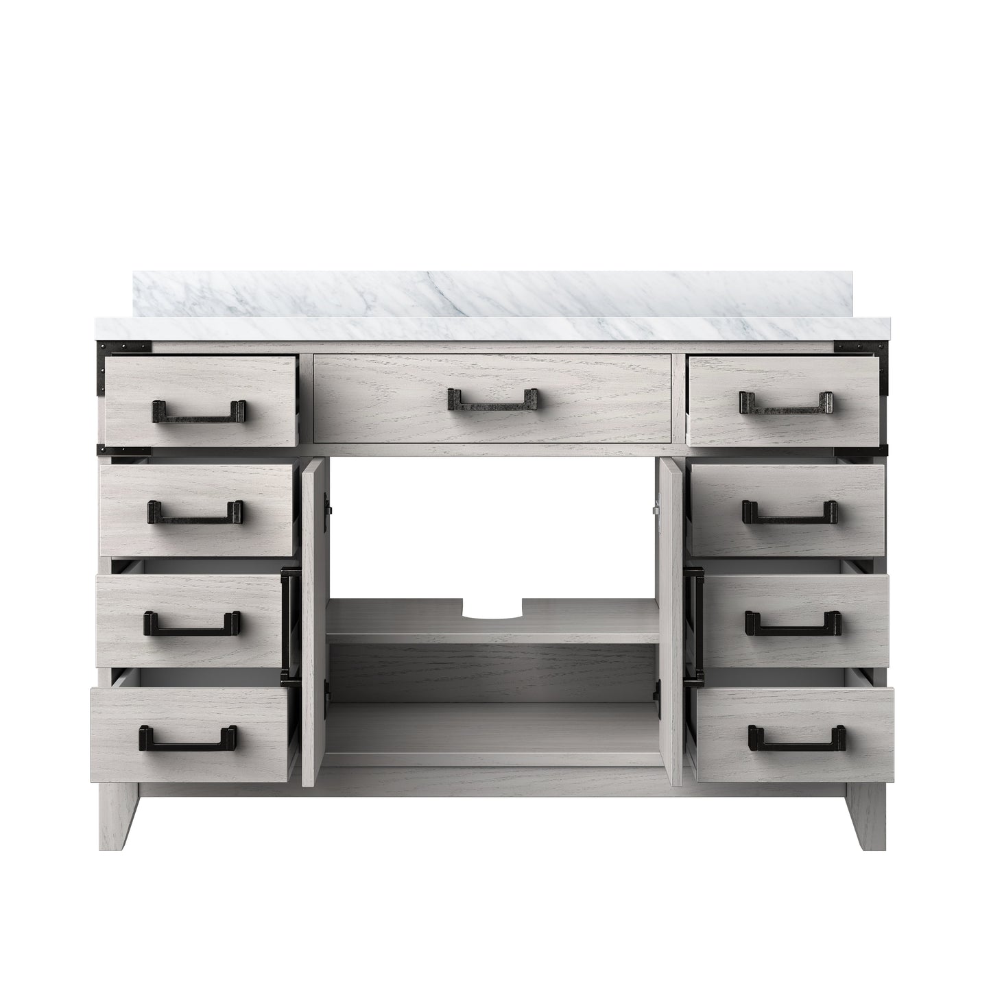 Laurel 48 in W x 22 in D White Oak Single Bath Vanity