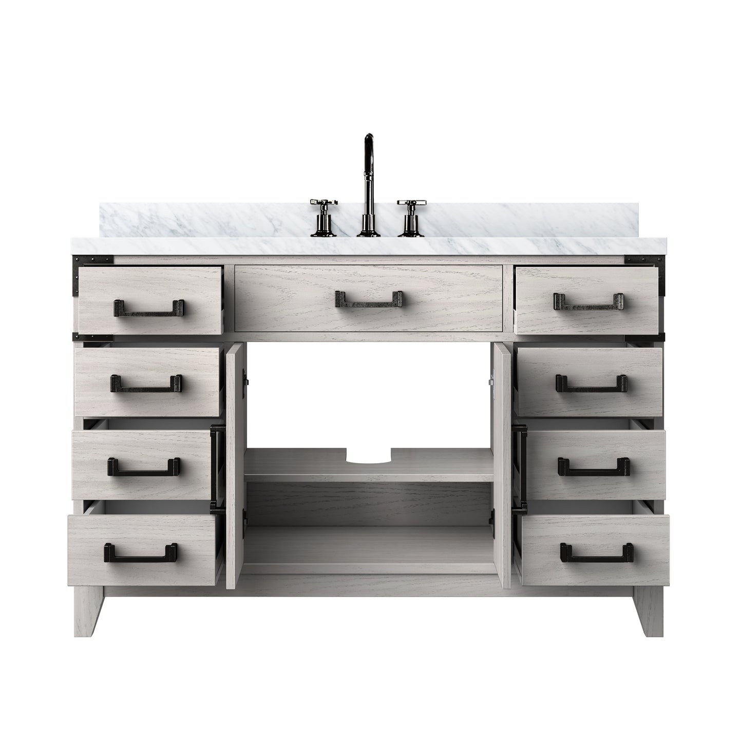 Laurel 48 in W x 22 in D White Oak Single Bath Vanity
