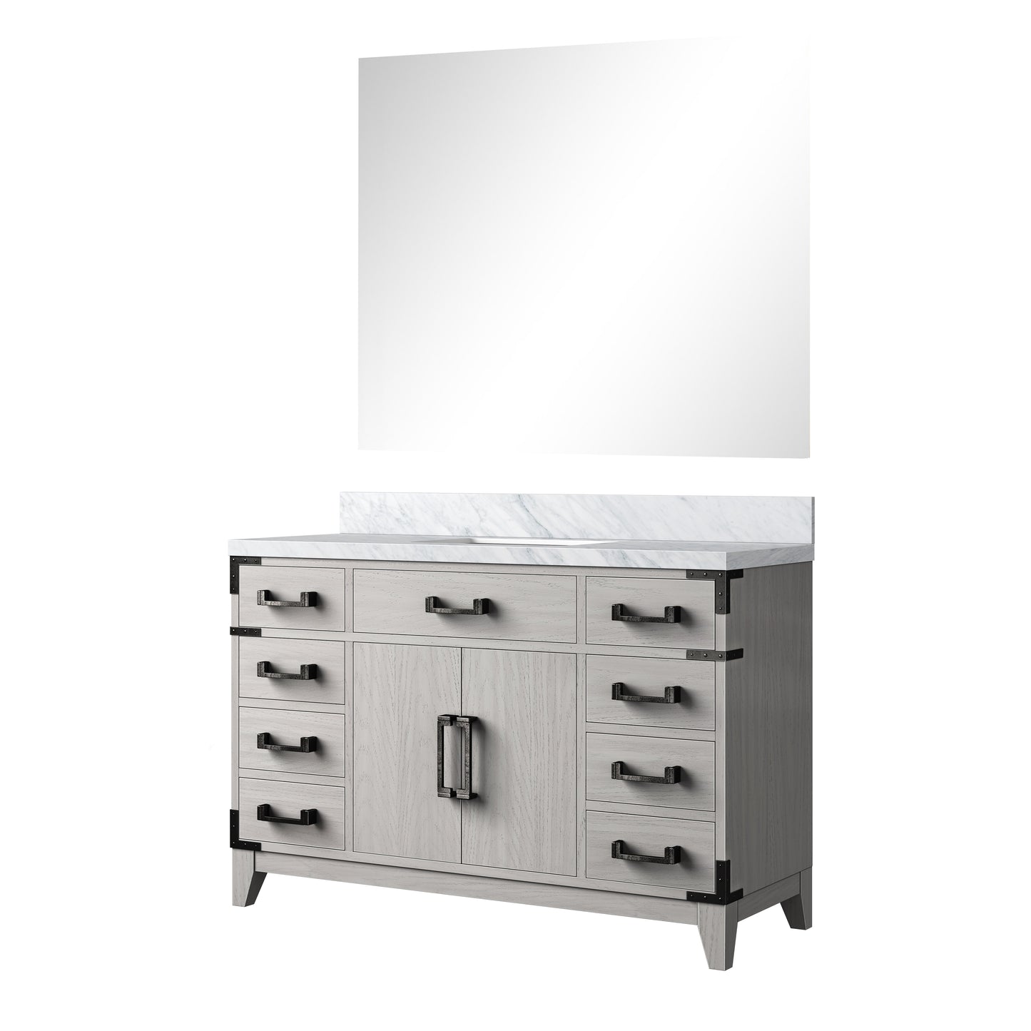 Laurel 48 in W x 22 in D White Oak Single Bath Vanity