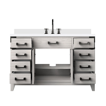 Laurel 48 in W x 22 in D White Oak Single Bath Vanity