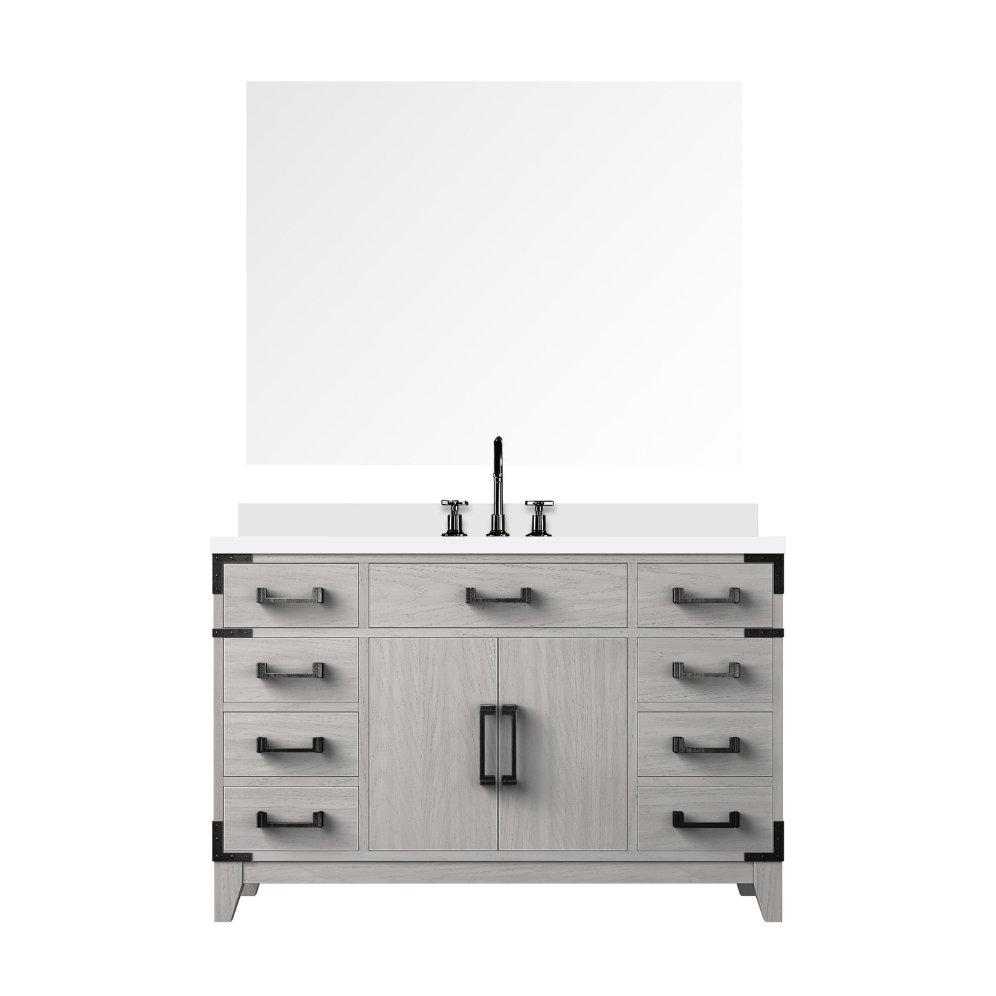 Laurel 48 in W x 22 in D White Oak Single Bath Vanity