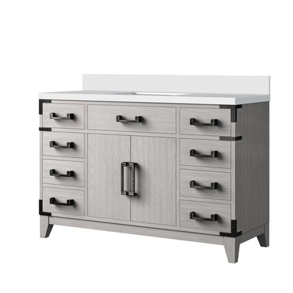 Laurel 48 in W x 22 in D White Oak Single Bath Vanity