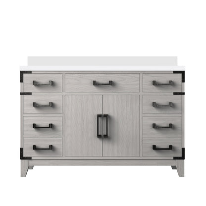 Laurel 48 in W x 22 in D White Oak Single Bath Vanity