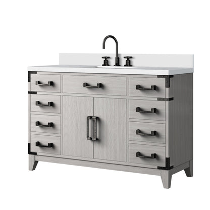 Laurel 48 in W x 22 in D White Oak Single Bath Vanity