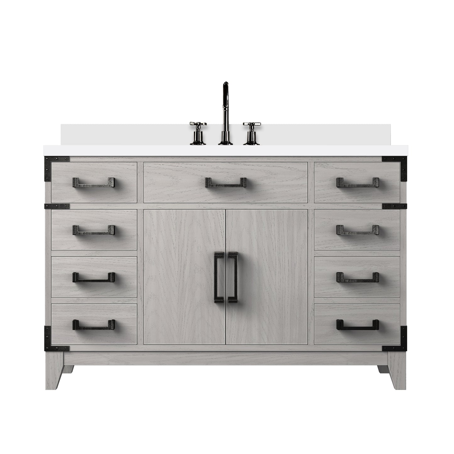Laurel 48 in W x 22 in D White Oak Single Bath Vanity