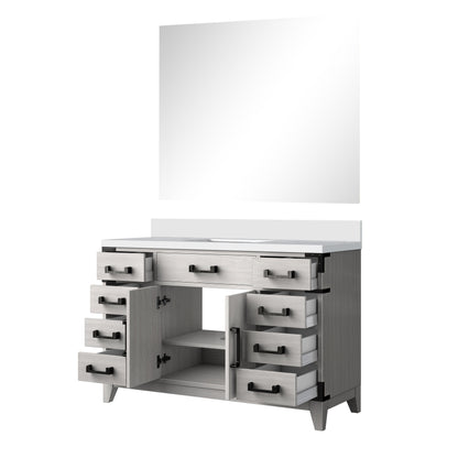 Laurel 48 in W x 22 in D White Oak Single Bath Vanity