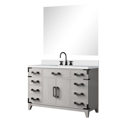 Laurel 48 in W x 22 in D White Oak Single Bath Vanity