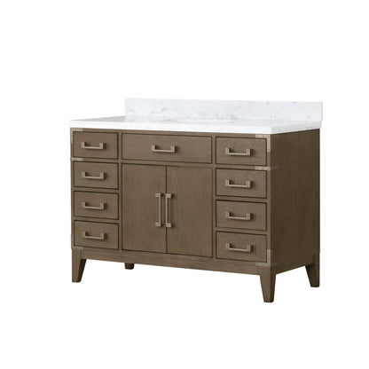 Laurel 48 in W x 22 in D Grey Oak Single Bath Vanity