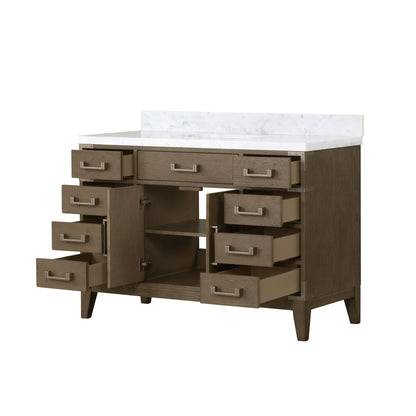 Laurel 48 in W x 22 in D Grey Oak Single Bath Vanity