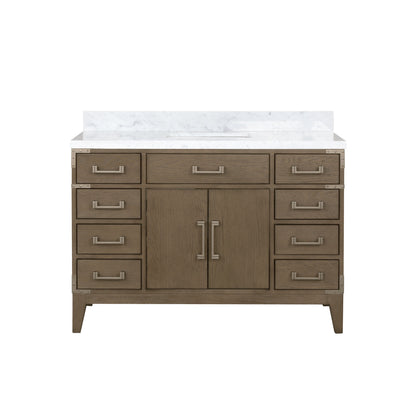 Laurel 48 in W x 22 in D Grey Oak Single Bath Vanity