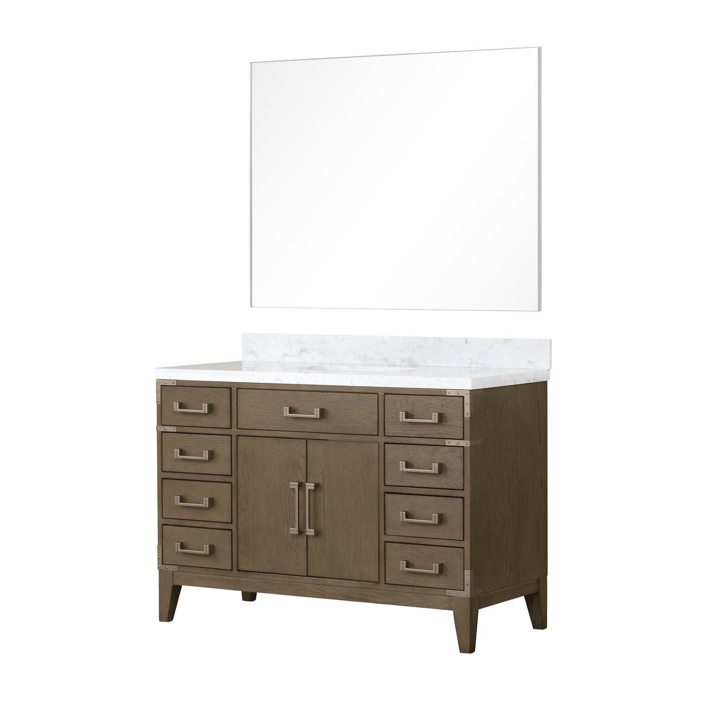 Laurel 48 in W x 22 in D Grey Oak Single Bath Vanity